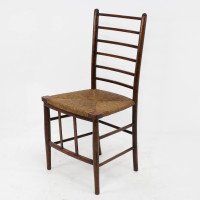 Liberty & Co., A Pair of Arts & Crafts Side Chairs with Finely Rushed Seats - Thumbnail 5