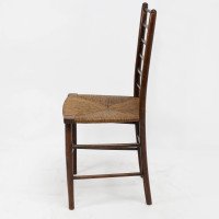 Liberty & Co., A Pair of Arts & Crafts Side Chairs with Finely Rushed Seats - Thumbnail 7