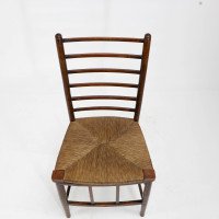 Liberty & Co., A Pair of Arts & Crafts Side Chairs with Finely Rushed Seats - Thumbnail 8