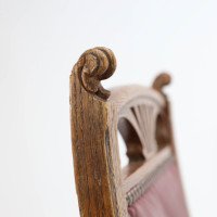 Pair of French Art Nouveau Oak Dining Chairs with Whiplash Side Stretchers - Thumbnail 12