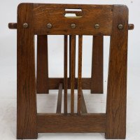 Wilhelm Schmidt Made by Prag-Rudniker. A Vienna Secession Oak Piano Stool - Thumbnail 10