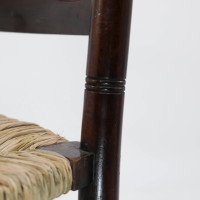Liberty & Co., English Aesthetic Movement Walnut Ladder Back Rush Seat Chair - Thumbnail 7