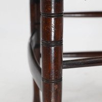 Liberty & Co., English Aesthetic Movement Walnut Ladder Back Rush Seat Chair - Thumbnail 10