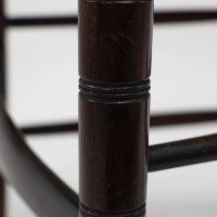 Liberty & Co., English Aesthetic Movement Walnut Ladder Back Rush Seat Chair - Thumbnail 11