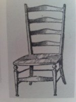 Liberty & Co., English Aesthetic Movement Walnut Ladder Back Rush Seat Chair - Thumbnail 16
