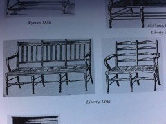 Liberty & Co., English Aesthetic Movement Walnut Ladder Back Rush Seat Chair - Thumbnail 17