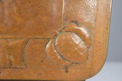 Margaret Gilmour, attributed. Scottish Arts & Crafts Brass Coal Box with Thistle Detail - Thumbnail 11