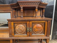 Bruce Talbert for Gillows. Aesthetic Movement Exhibition Quality Oak Sideboard. - Thumbnail 5