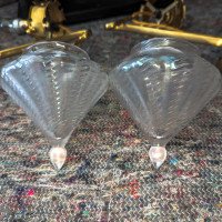W. A. S. Benson. Rare pair of brass wall lights with the original Powell flint shades - Thumbnail 14