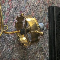 W. A. S. Benson. Rare pair of brass wall lights with the original Powell flint shades - Thumbnail 22