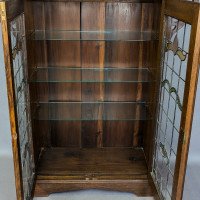 Liberty and Co attributed. Arts and Crafts Glazed Oak Bookcase. - Thumbnail 11