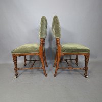 Charles Bevan Attributed, for Marsh, Jones and Cribb, Gothic Revival Oak Chairs - Thumbnail 5