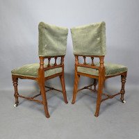 Charles Bevan Attributed, for Marsh, Jones and Cribb, Gothic Revival Oak Chairs - Thumbnail 6