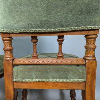 Charles Bevan Attributed, for Marsh, Jones and Cribb, Gothic Revival Oak Chairs - Thumbnail 12