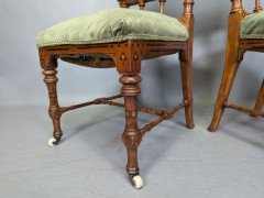 Charles Bevan Attributed, for Marsh, Jones and Cribb, Gothic Revival Oak Chairs - Thumbnail 15