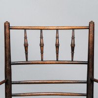 Philip Webb Attributed, Morris & Co., Rare Pair of Large Sussex Armchairs, Fully Restored - Thumbnail 13