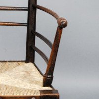 Philip Webb, attributed. Morris & Co., Rare Pair of Large Sussex Armchairs, Fully Restored - Thumbnail 16