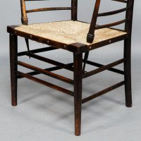 Philip Webb, attributed. Morris & Co., Rare Pair of Large Sussex Armchairs, Fully Restored - Thumbnail 22