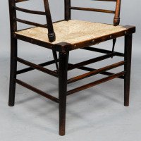 Philip Webb, attributed. Morris & Co., Rare Pair of Large Sussex Armchairs, Fully Restored - Thumbnail 24