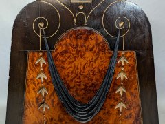 An Aesthetic Movement Amboyna & Ebonized Music Cabinet with Incised & Gilt Decoration - Thumbnail 7