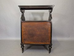 An Aesthetic Movement Amboyna & Ebonized Music Cabinet with Incised & Gilt Decoration - Thumbnail 10