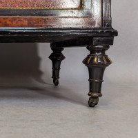 An Aesthetic Movement Amboyna & Ebonized Music Cabinet with Incised & Gilt Decoration - Thumbnail 21