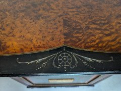 An Aesthetic Movement Amboyna & Ebonized Music Cabinet with Incised & Gilt Decoration - Thumbnail 25