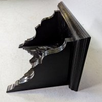 Aesthetic Movement Ebonized Wall Shelf with Hand Carved Floral Decoration - Thumbnail 3