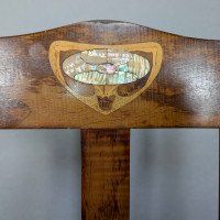 Liberty & Co., Arts & Crafts Side Chair with Mother of Pearl Inlay Within a Heart - Thumbnail 8