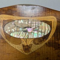 Liberty & Co., Arts & Crafts Side Chair with Mother of Pearl Inlay Within a Heart - Thumbnail 9