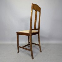 Liberty & Co., Arts & Crafts Side Chair with Mother of Pearl Inlay Within a Heart - Thumbnail 4