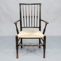 Liberty & Co., attributed. Egyptian-Style Thebes Fully Restored & Professionally Re-Rushed - Thumbnail 2