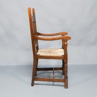 Liberty & Co., a Set of Six Arts & Crafts Oak Arrowhead Rush Seat Dining Chairs - Thumbnail 10