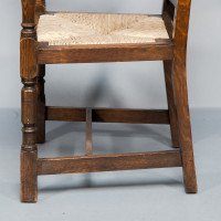Liberty & Co., A Set of Six Arts & Crafts Oak Arrowhead Rush Seat Dining Chairs - Thumbnail 17