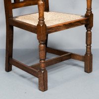 Liberty & Co., a Set of Six Arts & Crafts Oak Arrowhead Rush Seat Dining Chairs - Thumbnail 20