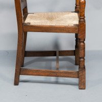 Liberty & Co., A Set of Six Arts & Crafts Oak Arrowhead Rush Seat Dining Chairs - Thumbnail 21