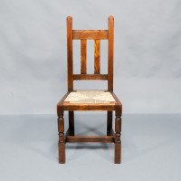 Liberty & Co., A Set of Six Arts & Crafts Oak Arrowhead Rush Seat Dining Chairs - Thumbnail 23