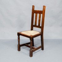 Liberty & Co., A Set of Six Arts & Crafts Oak Arrowhead Rush Seat Dining Chairs - Thumbnail 24