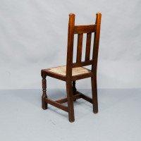 Liberty & Co., A Set of Six Arts & Crafts Oak Arrowhead Rush Seat Dining Chairs - Thumbnail 26