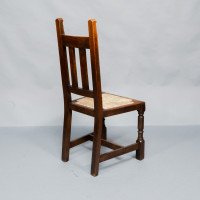 Liberty & Co., A Set of Six Arts & Crafts Oak Arrowhead Rush Seat Dining Chairs - Thumbnail 28