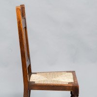 Liberty & Co., A Set of Six Arts & Crafts Oak Arrowhead Rush Seat Dining Chairs - Thumbnail 31