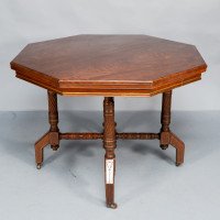 Bruce Talbert, In the style of Aesthetic Movement Walnut & Gilt Octagonal Centre Table - Thumbnail 4