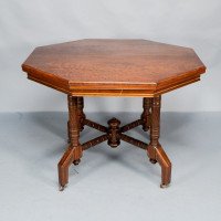 Bruce Talbert, In the style of Aesthetic Movement Walnut & Gilt Octagonal Centre Table - Thumbnail 6