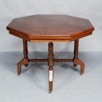 Bruce Talbert, In the style of Aesthetic Movement Walnut & Gilt Octagonal Centre Table - Thumbnail 7