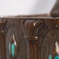 Jesson Birkett, attributed, Arts & Crafts Copper Fireside Log Box and Seat - Thumbnail 26