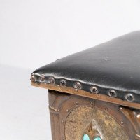 Jesson Birkett, attributed, Arts & Crafts Copper Fireside Log Box and Seat - Thumbnail 31