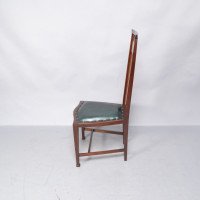 Joseph Maria Olbrich Attributed, art Nouveau Inlaid Side Chair - Thumbnail 4