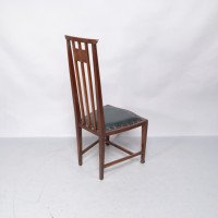 Joseph Maria Olbrich Attributed, art Nouveau Inlaid Side Chair - Thumbnail 7
