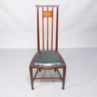 Joseph Maria Olbrich Attributed, art Nouveau Inlaid Side Chair - Thumbnail 2