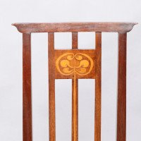 Joseph Maria Olbrich, attributed. An Art Nouveau Inlaid Side Chair - Thumbnail 9